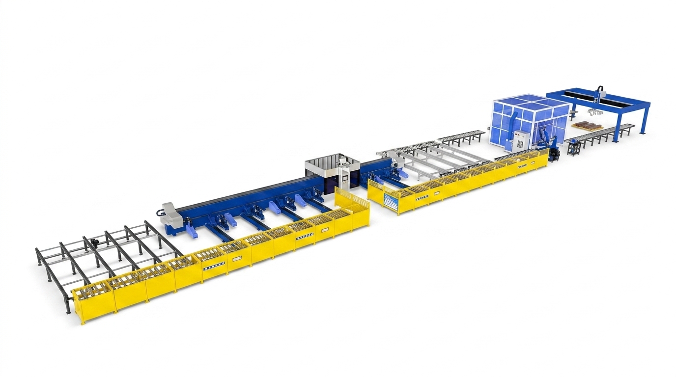 BALP Series Automatic Profile Laser Cutting, Welding Production Line