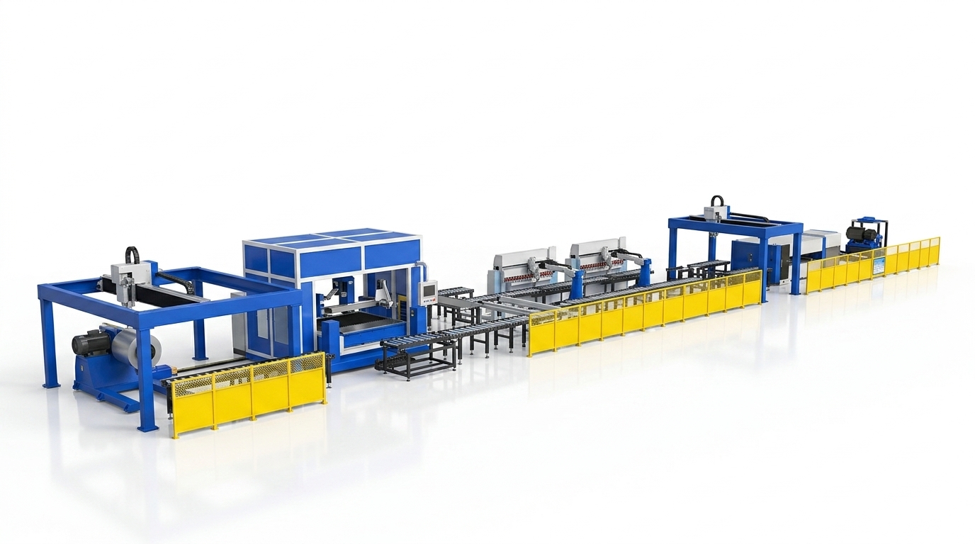 BALR Series Automatic Coil Laser Cutting, Bending, Welding Production Line